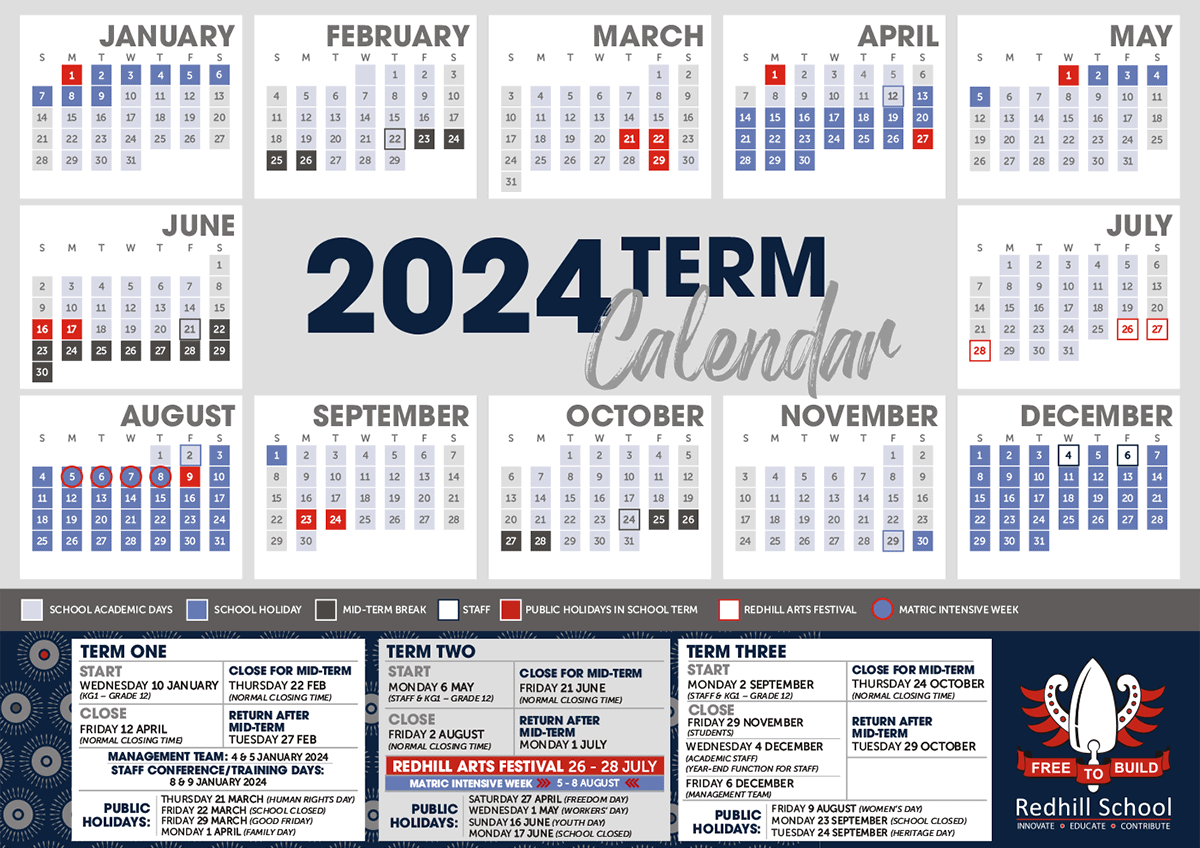 School Calendars | Redhill School